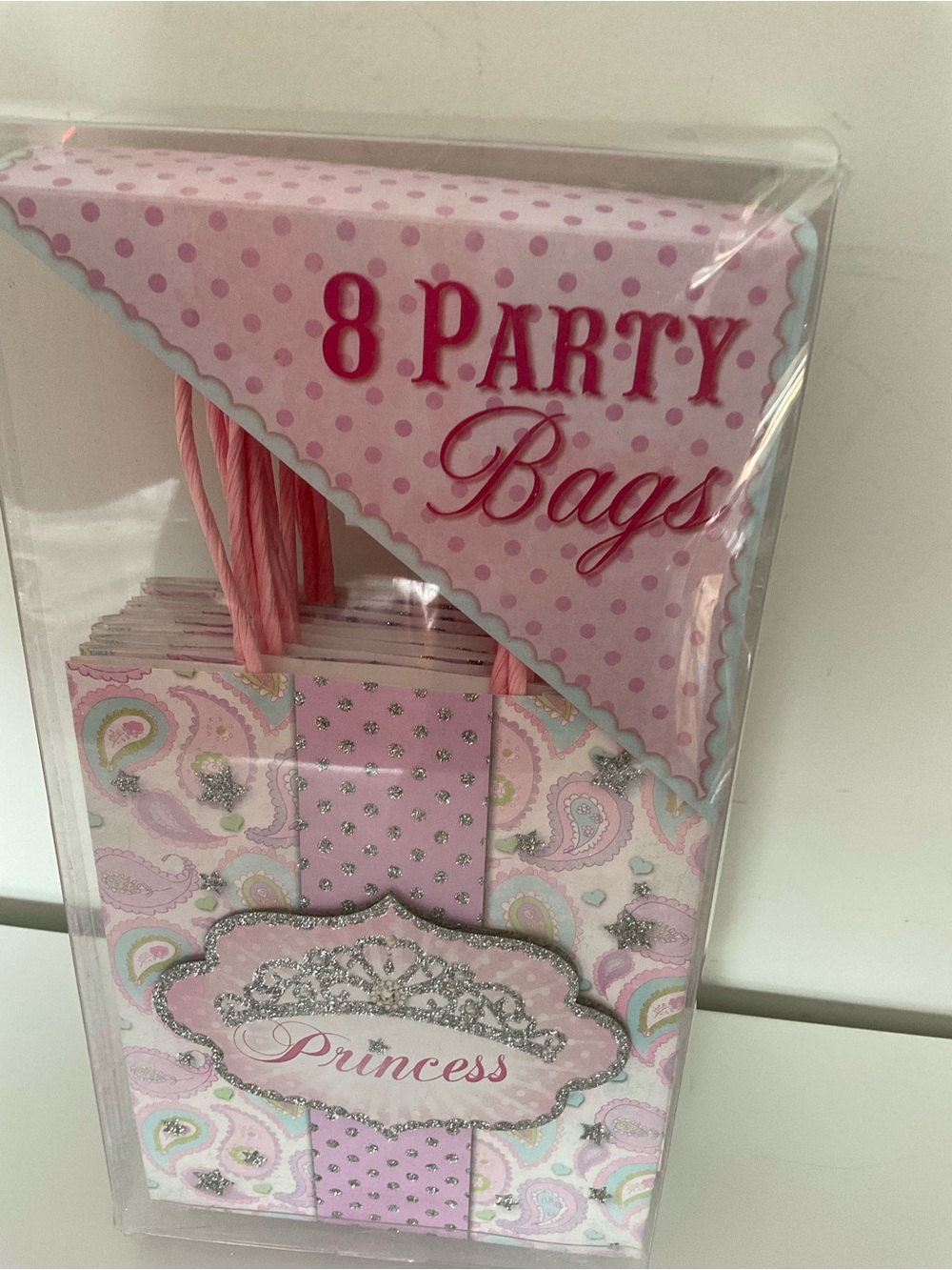 Punch Studio Princess Pink Party Bags - 8 Pack